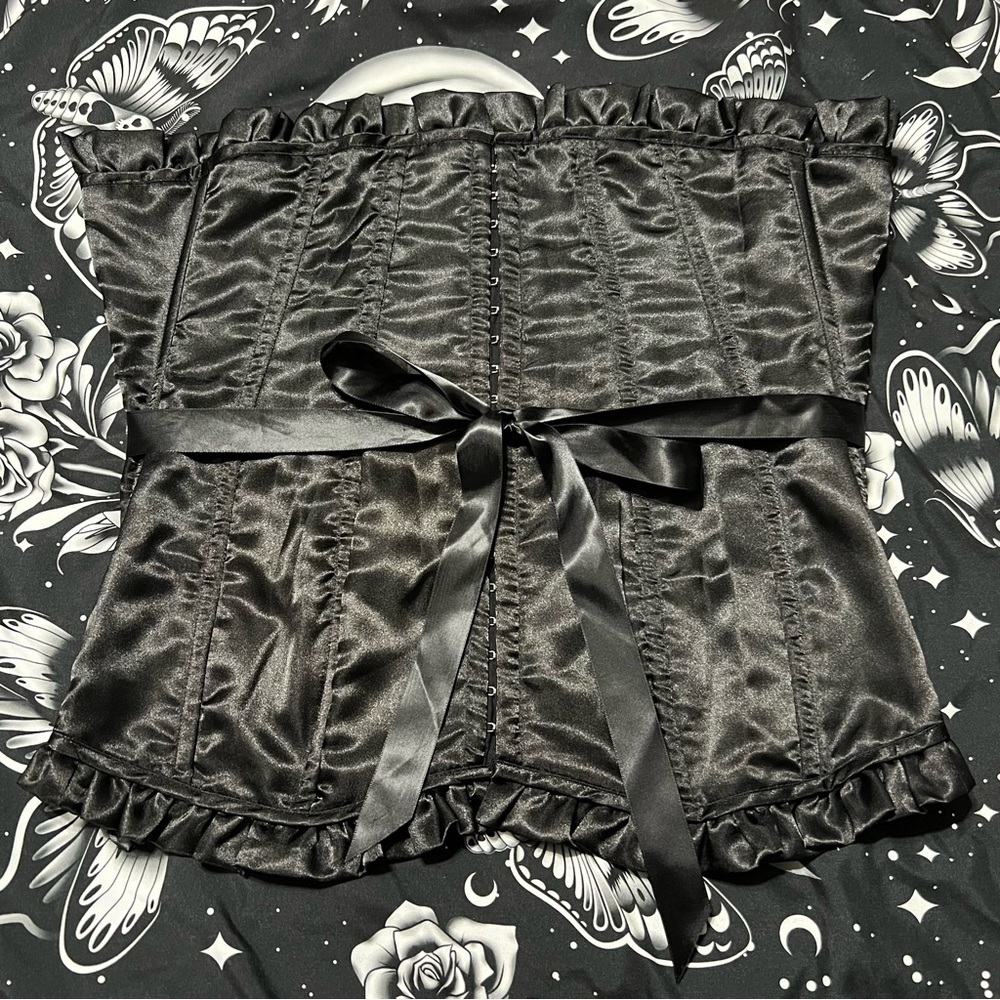 Hell Bunny Black Satin Corset